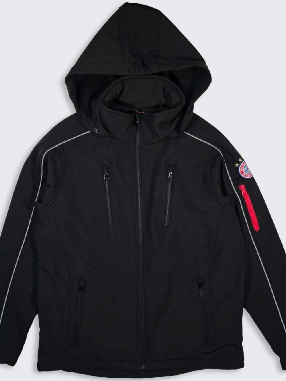 FC Bayern Munchen Soft Shell Germany Soccer Black Rain Jacket